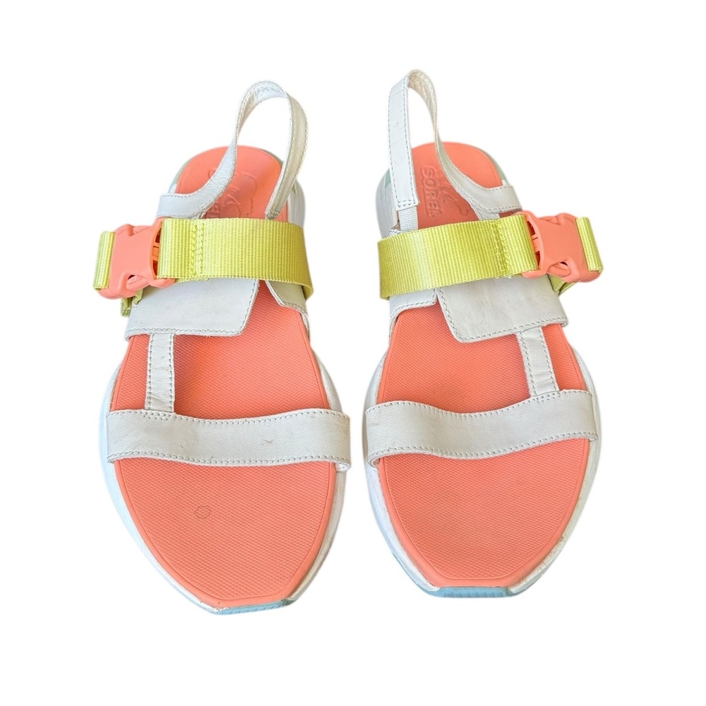 Sorel Kinetic Impact Slide High Sandals Women’s coral green buckle Size 8.5 - Picture 3 of 8